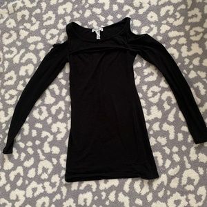Black cutout shirt
